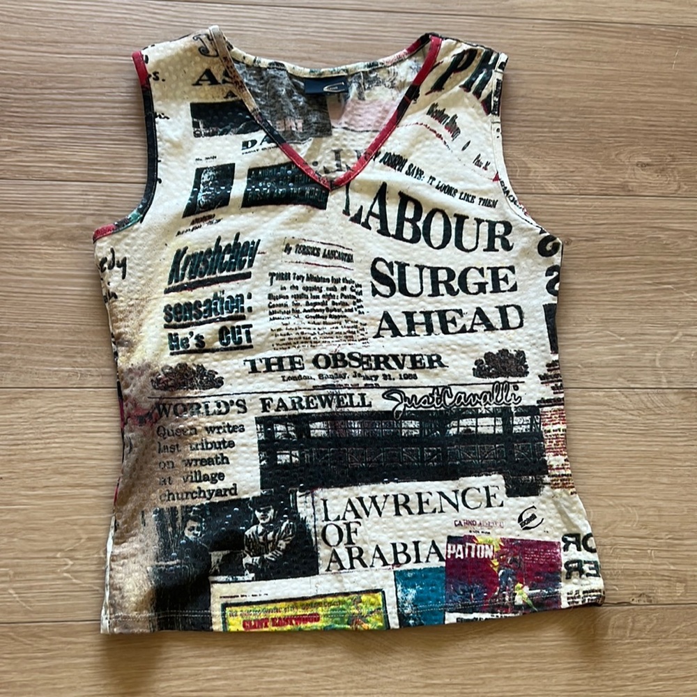 JUST CAVALLI - Roberto Cavalli fashion sleeveless shirt